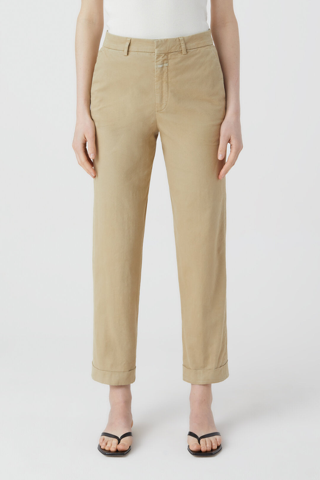 Closed Auckley Organic Cotton Pants In Reed Beige