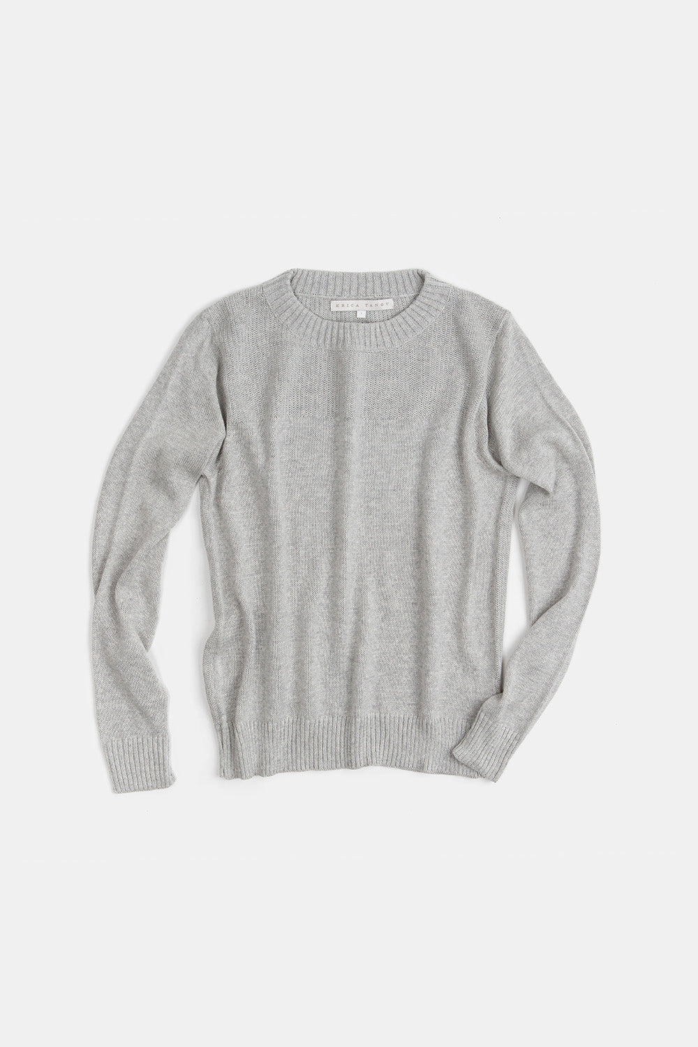 Isla Pima Cotton Sweater In Light Grey