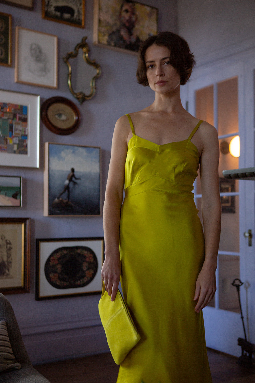 Chartreuse Color Dress