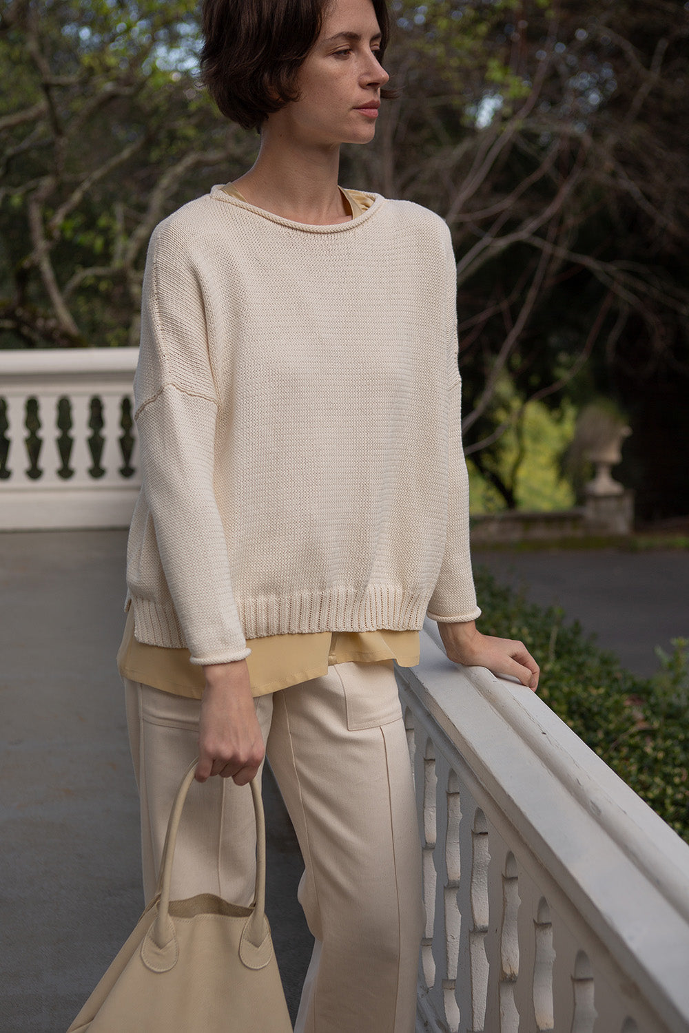 et Imports Erica Tanov Organic Cotton Rollneck Sweater Natural 3