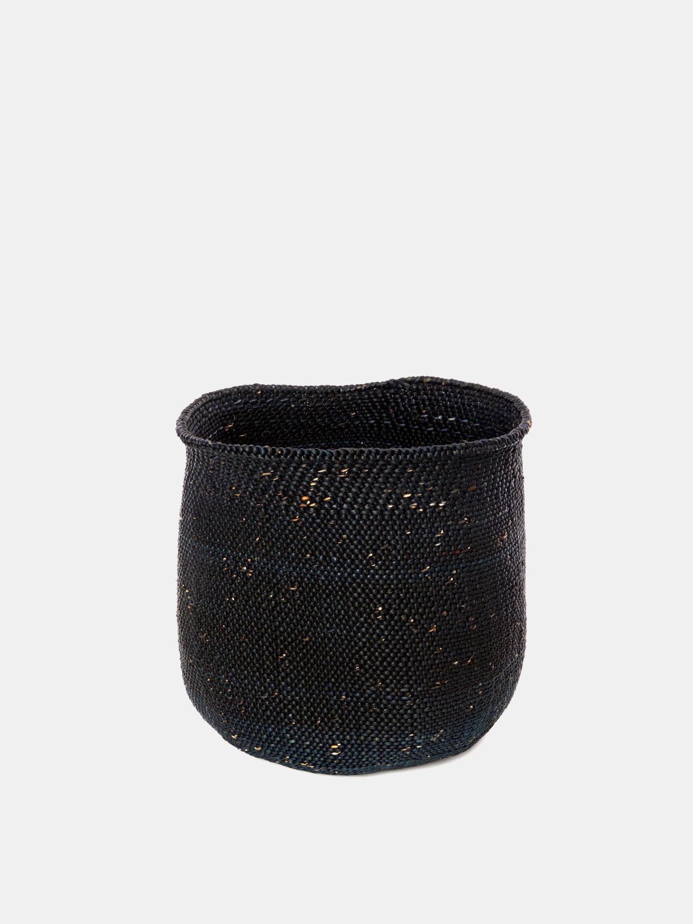 Tanzania Large Hand outlet Woven Black Milulu Grass Iringa Basket