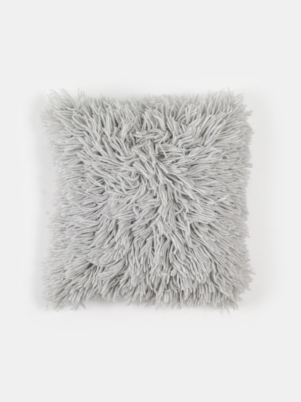 Gray shag cheap pillow