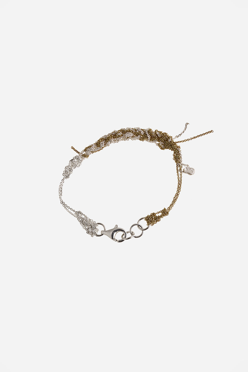 Arielle De Pinto 2-Tone Bare Chain Bracelet In Silver And Haze