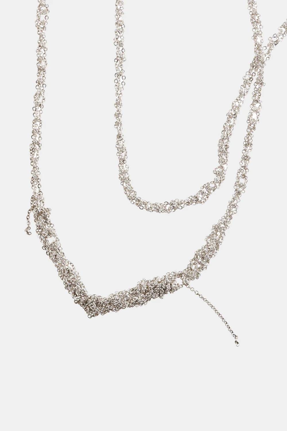 Arielle De Pinto 4-Tone Simple Necklace In Silver