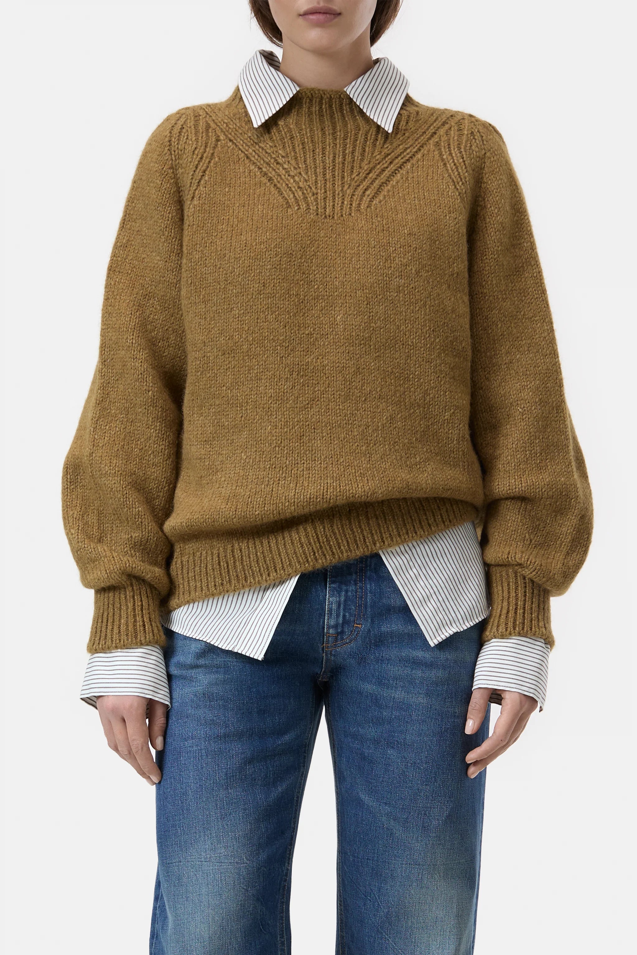 Closed Longsleeve Sweater In Tullamore Brown