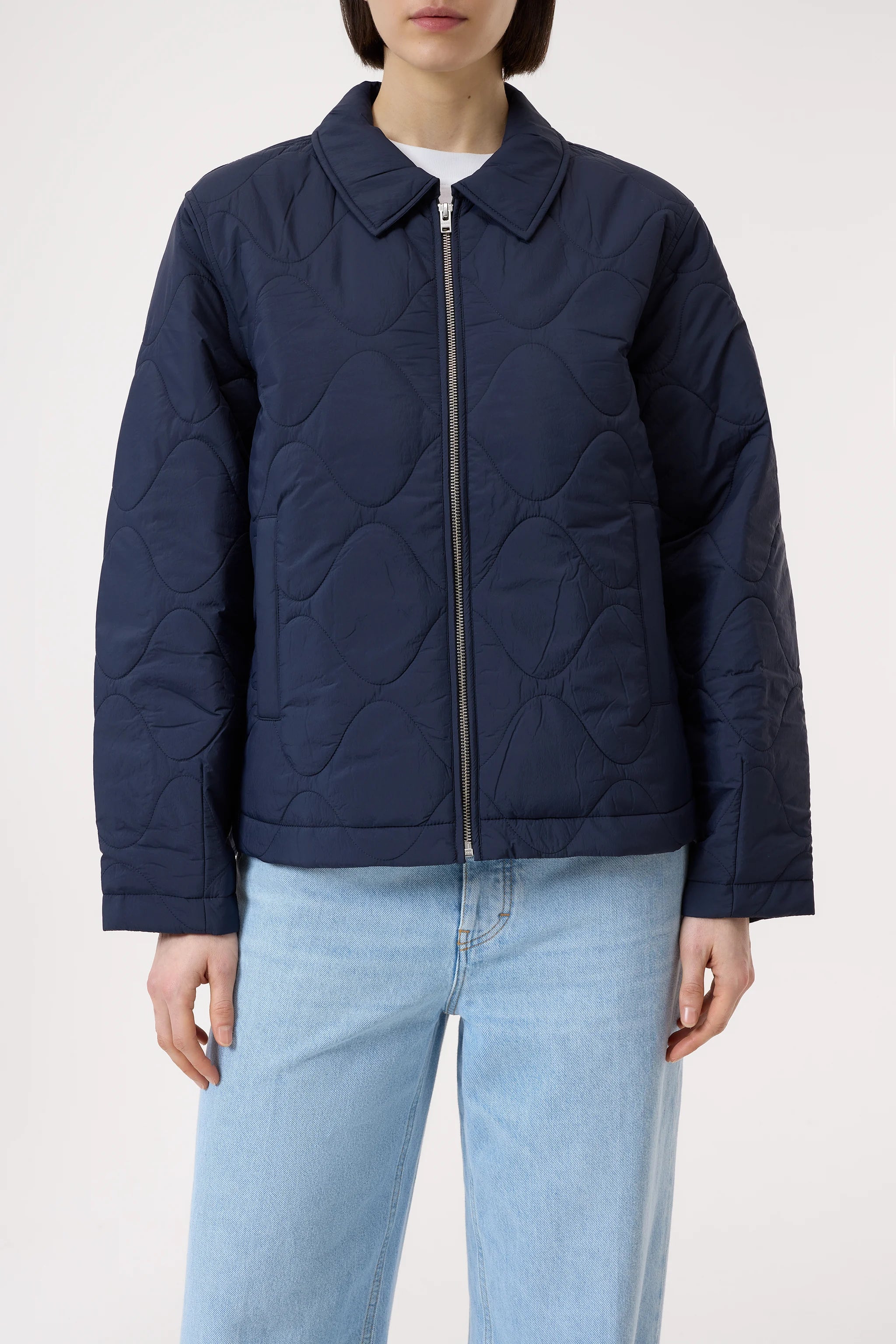 Closed Short Quilted Blouson In Dark Night