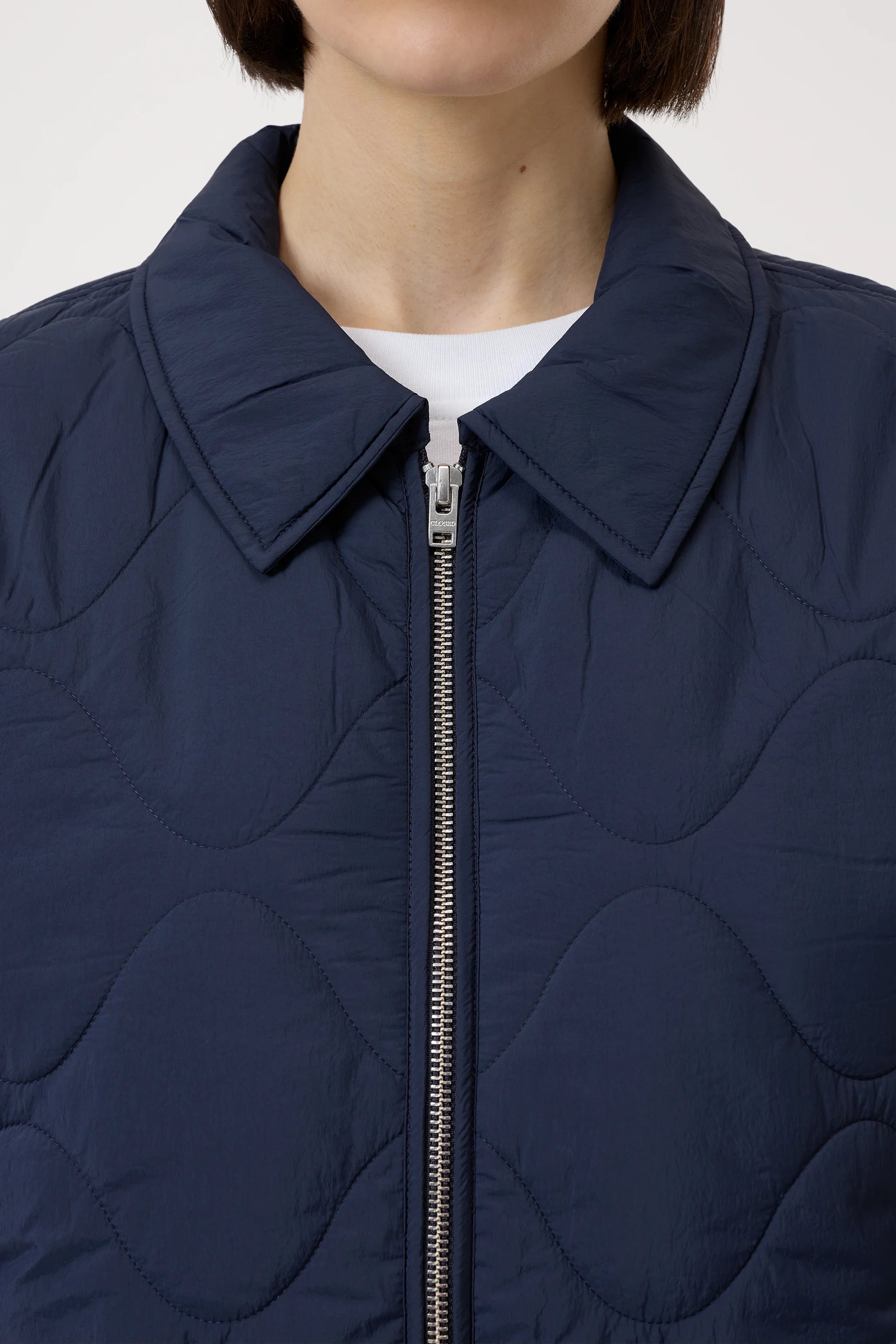 Closed Short Quilted Blouson In Dark Night