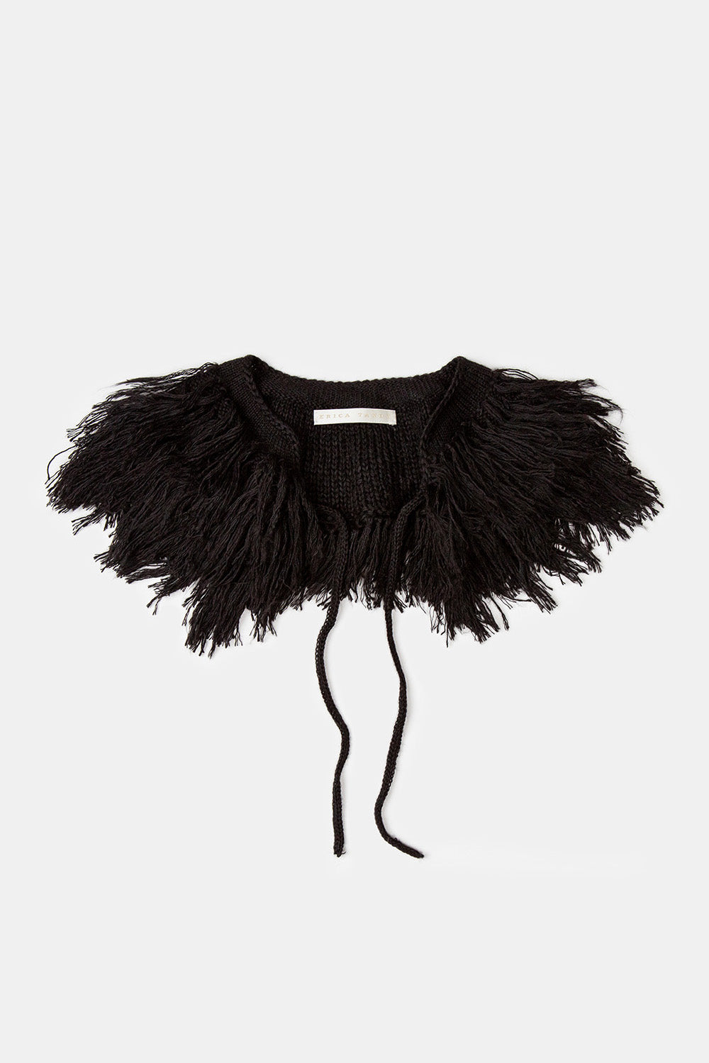 Alpaca Fringe Collar in Black