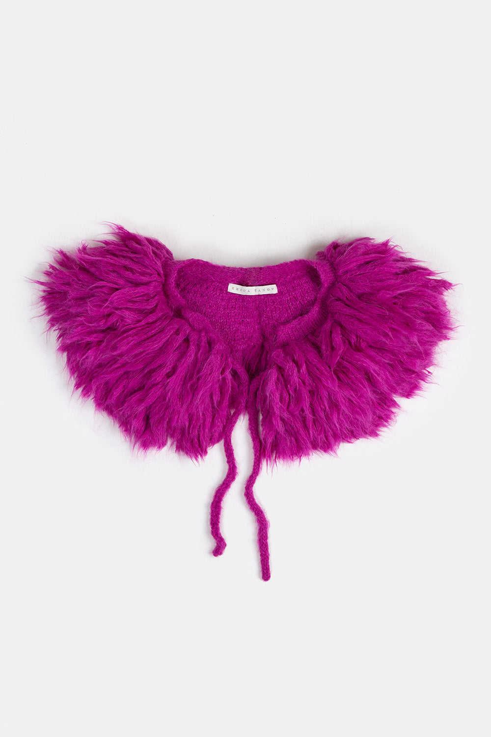 Baby Alpaca Fringe Collar in Hot Pink