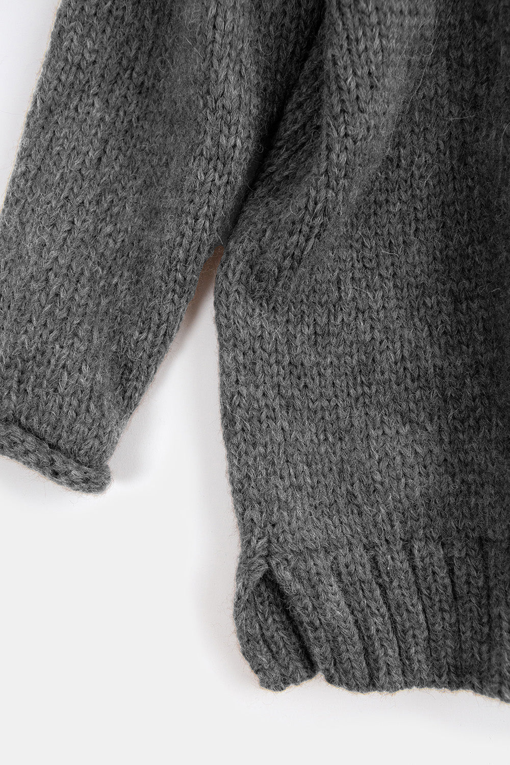 Alpaca Rollneck Sweater in Dark Grey