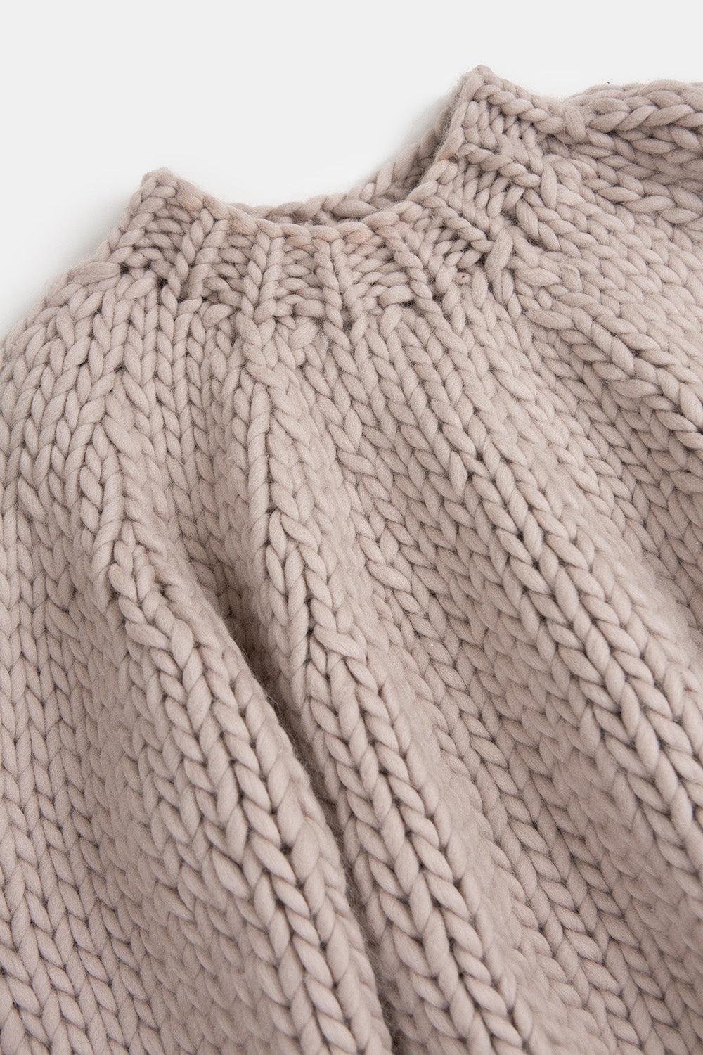 Merino Wool Crewneck Balloon Pullover In Dove