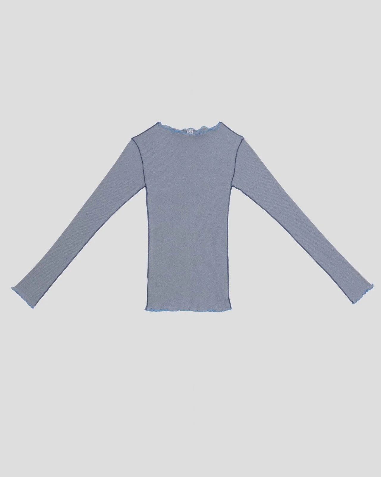 Baserange Vein Long Sleeve Tee In Bow Blue