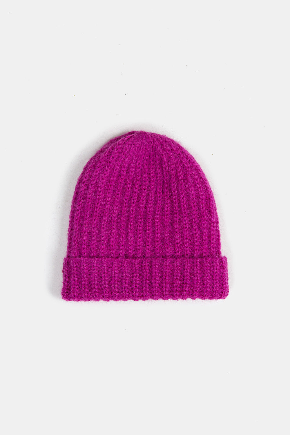 Alpaca Beanie In Hot Pink