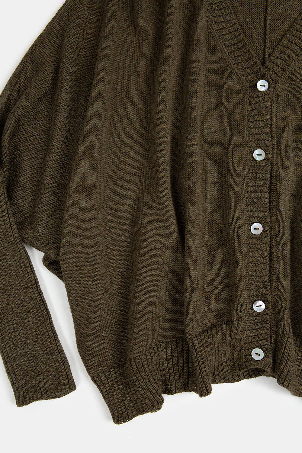 Pima Cotton Box Cardigan In Bracken