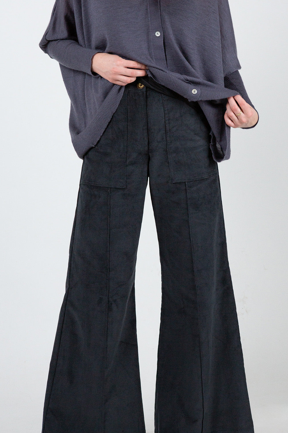 Darby Cotton Corduroy Pants In Slate