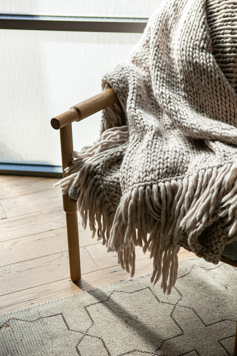 Merino Wool Throw Blanket In Dove