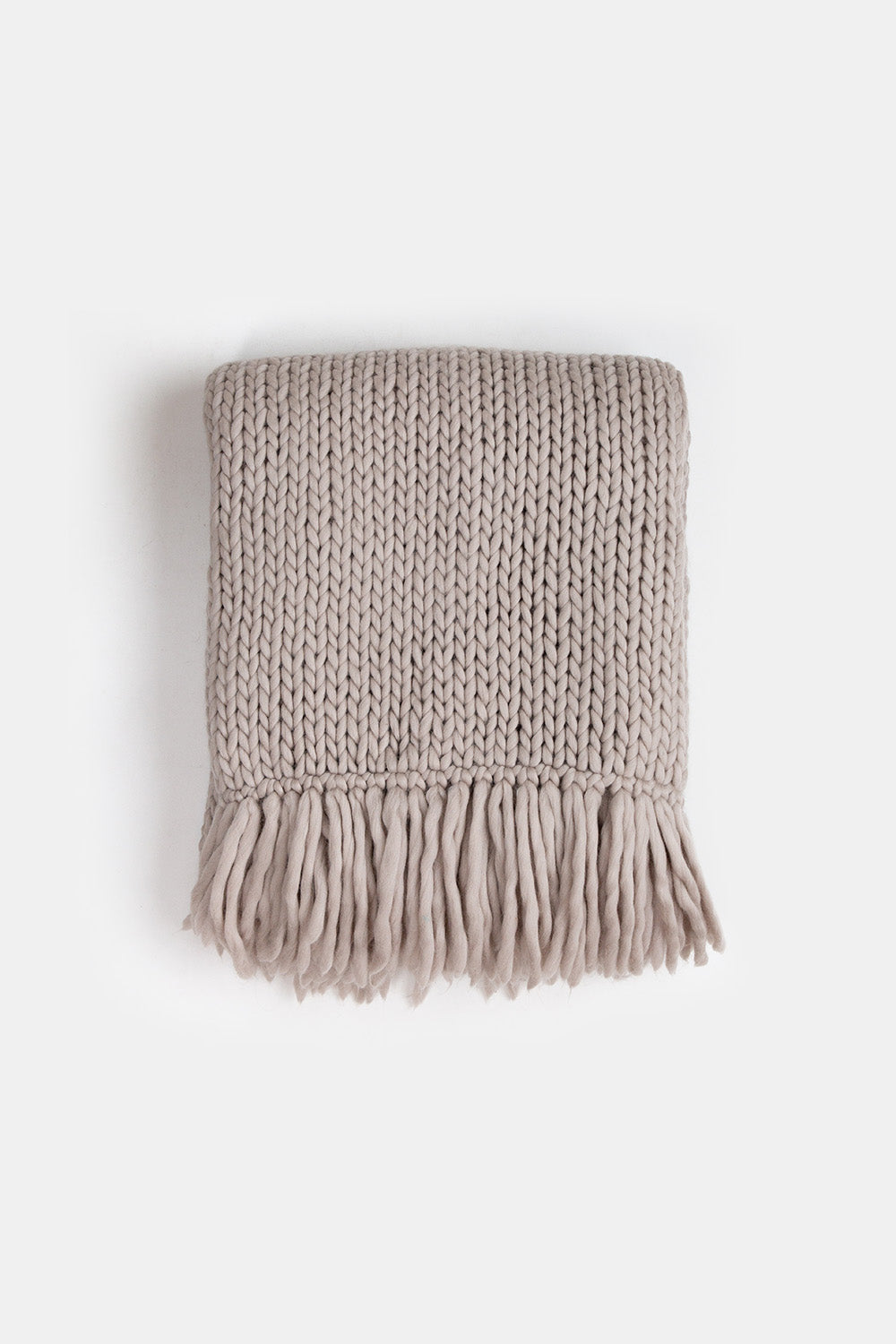 Merino Wool Throw Blanket In Dove