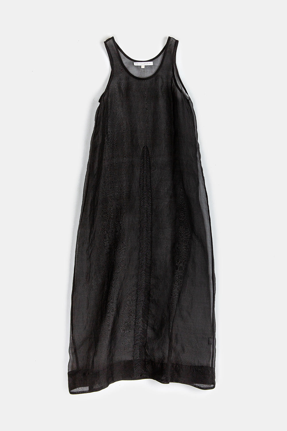 Gamine Embroidered Silk Organza Dress In Onyx