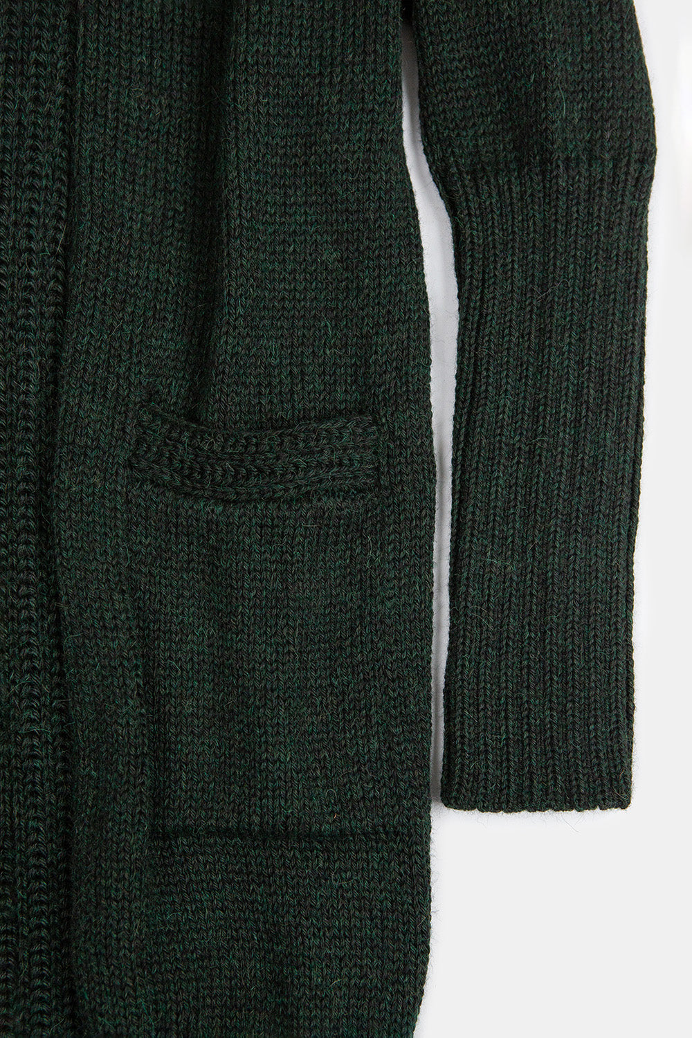 Joan Alpaca Long Cardigan In Forest