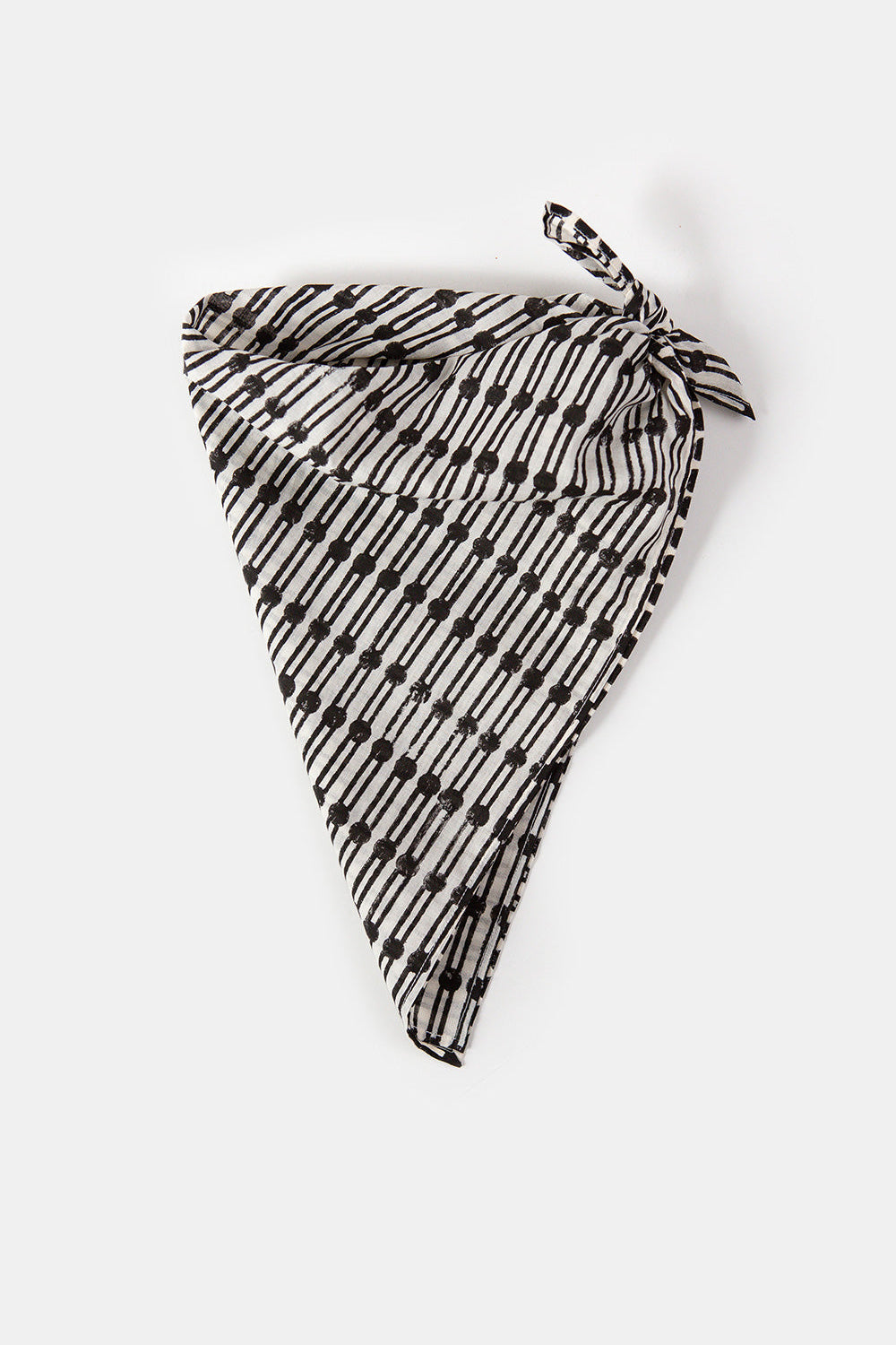 Cotton Kerchief In Natural And Black Jacobsen