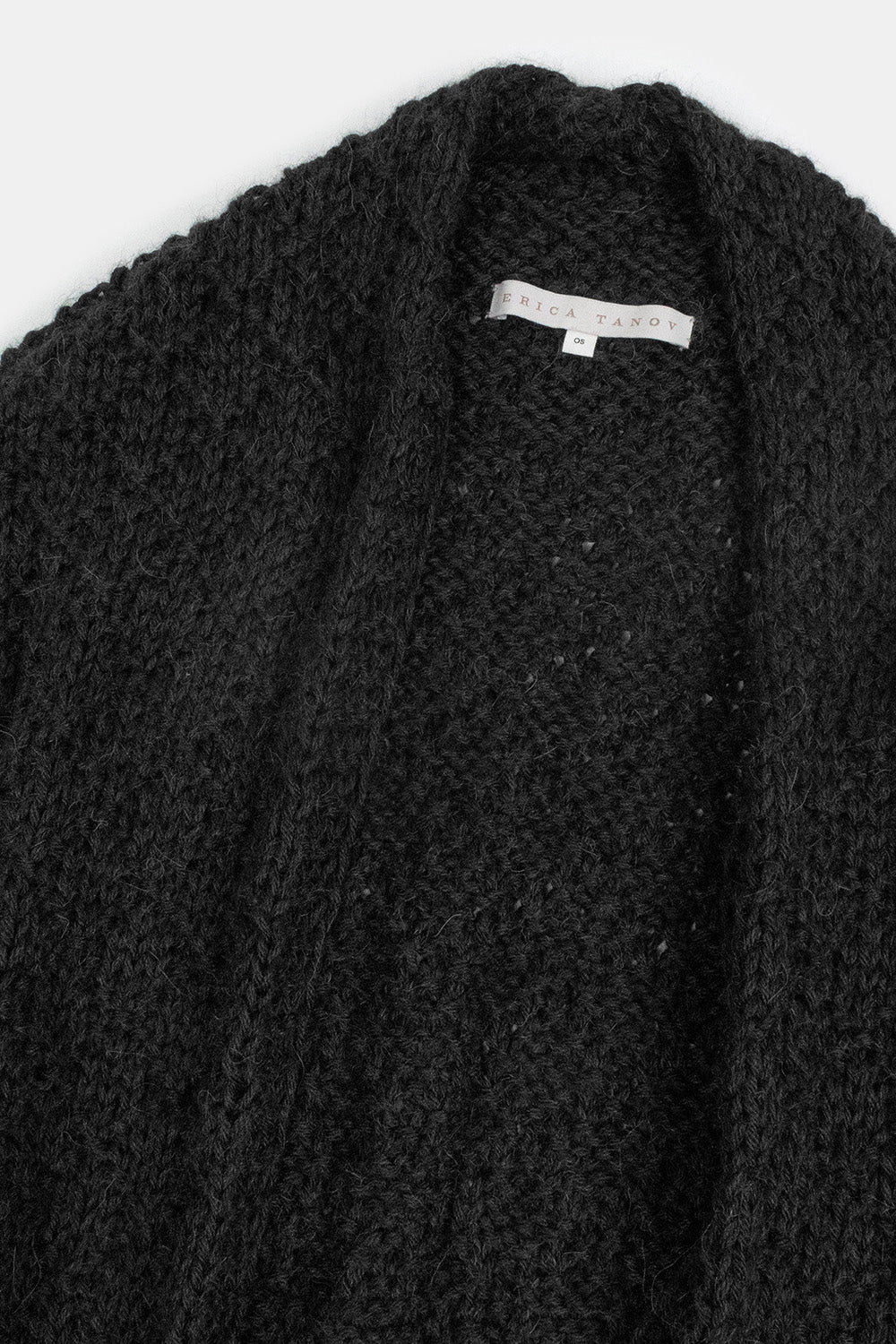 Alpaca Kimono Cardigan In Black