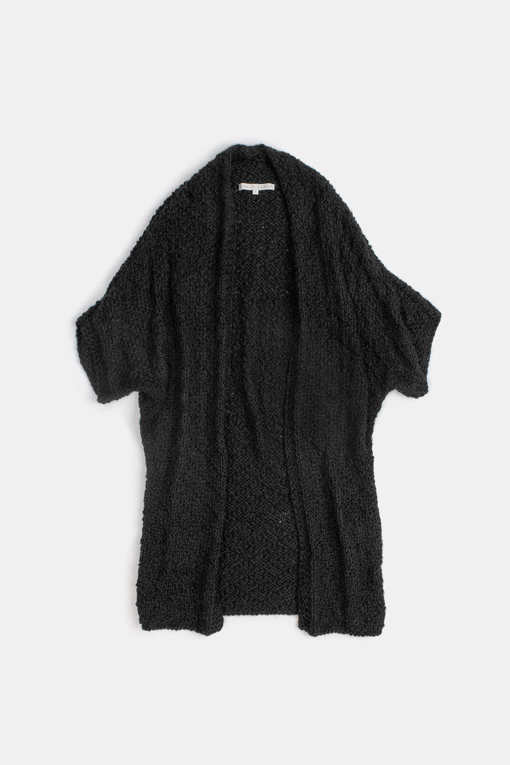 Alpaca Kimono Cardigan In Black