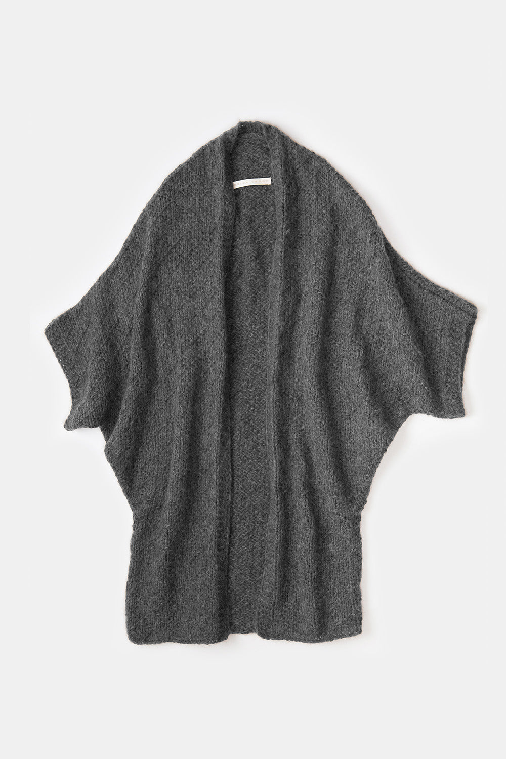 Alpaca Kimono Cardigan in Dark Grey