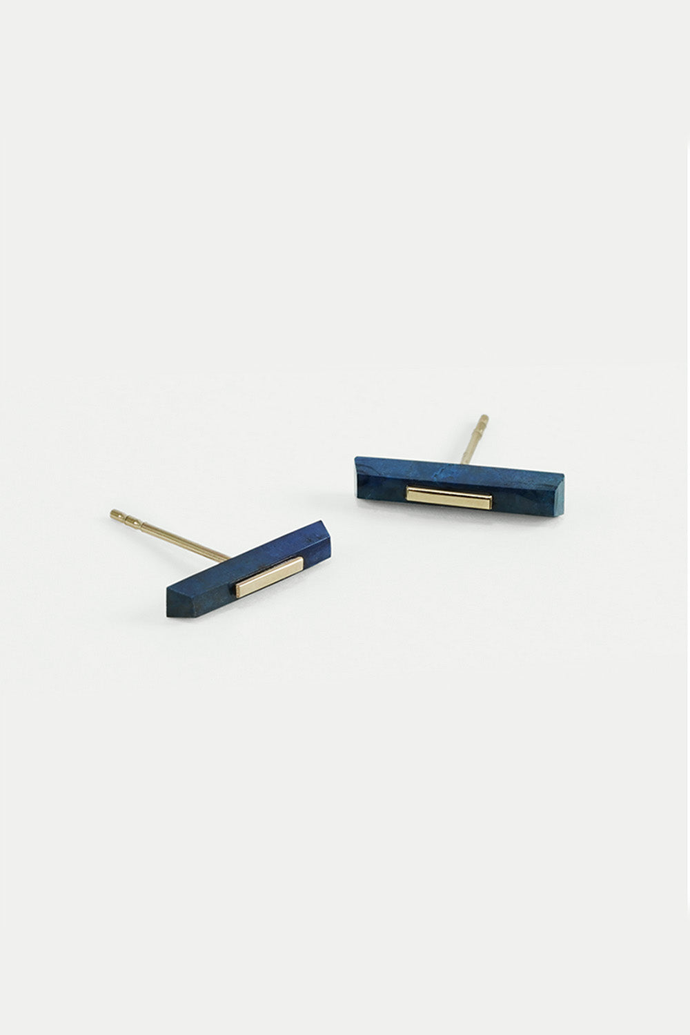 Kathleen Whitaker Lapis Staple Stud