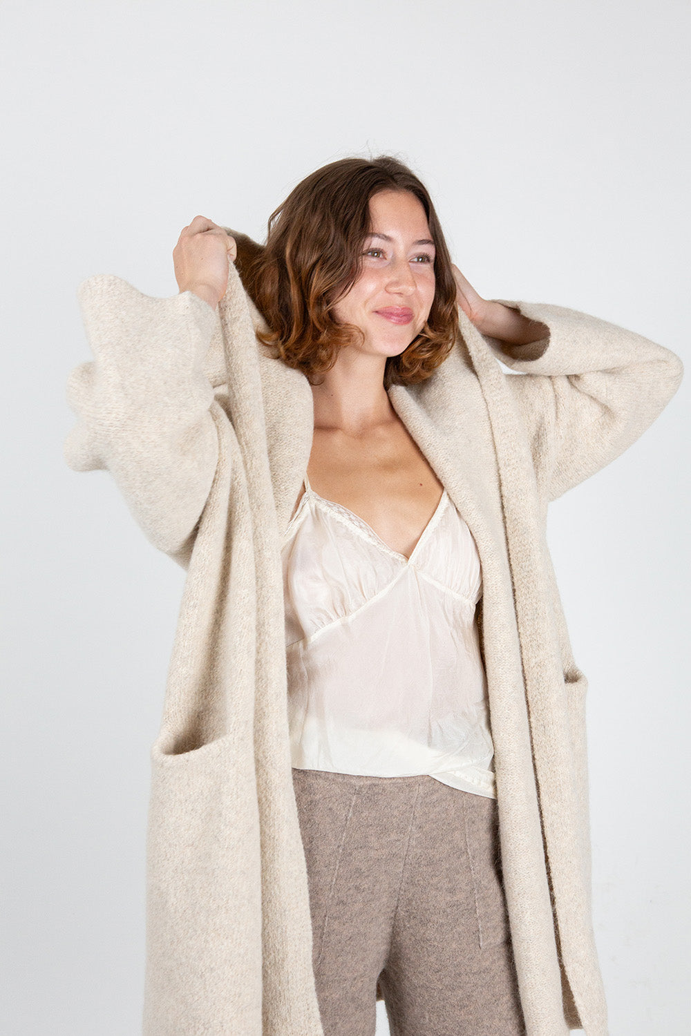 Lauren Manoogian Capote Coat In Ecru