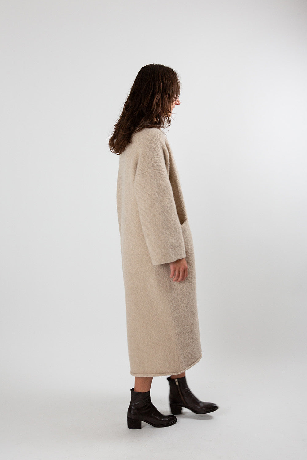 Lauren Manoogian Long Shawl Cardigan In Antique