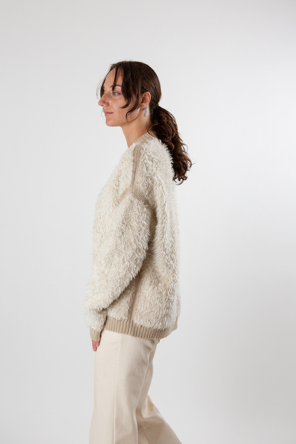 Lauren Manoogian Sherpa Crewneck In Antique