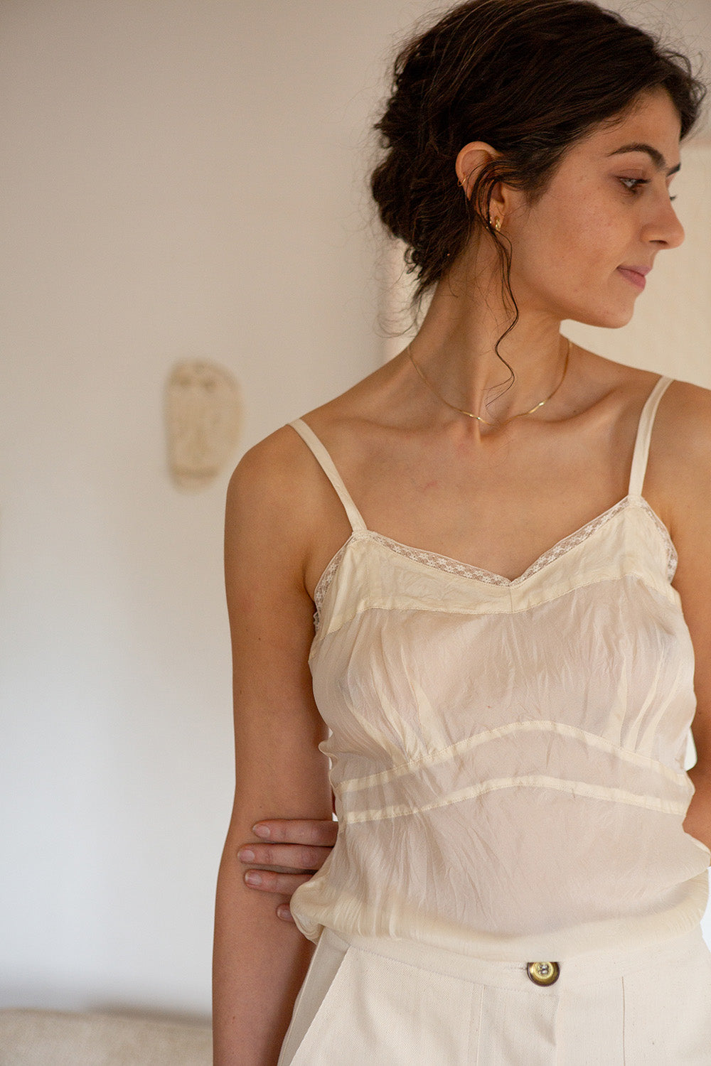 Lolita Silk Camisole in Ivory