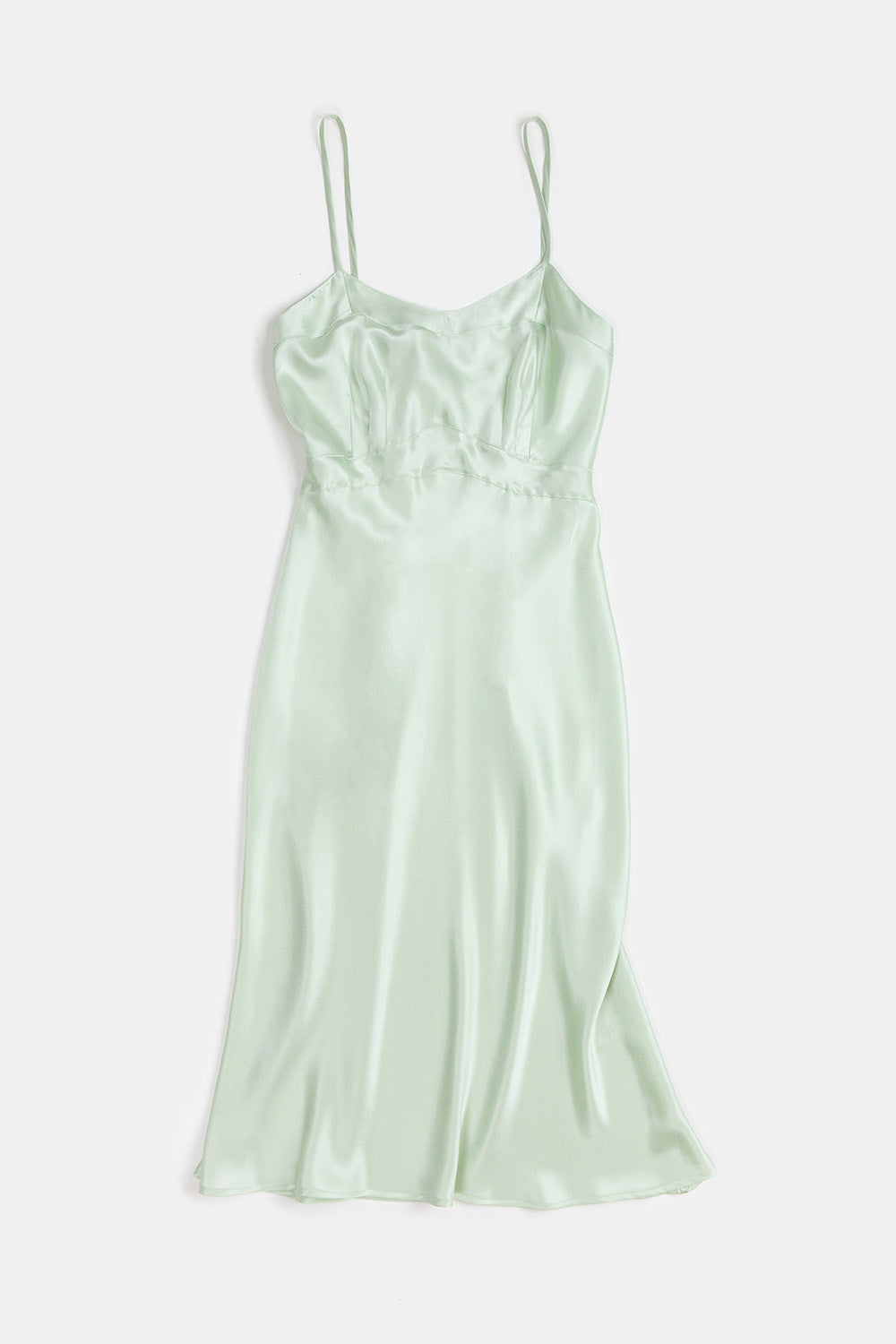 Long Lola Silk Charmeuse Dress in Jade