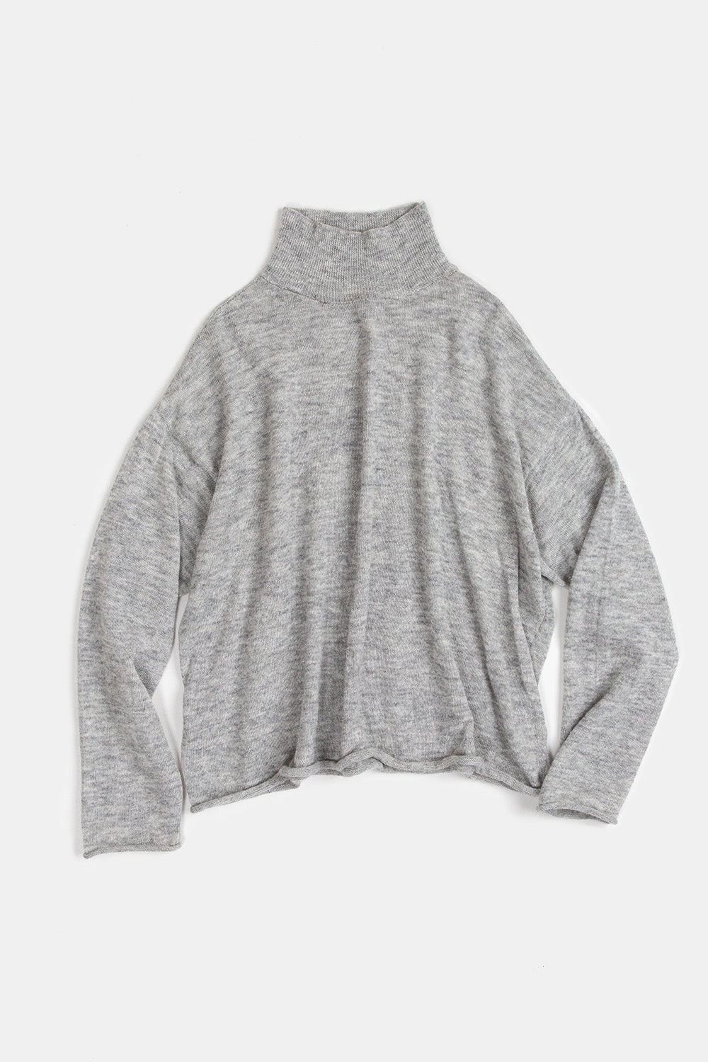 Matilda Alpaca Turtleneck In Light Grey