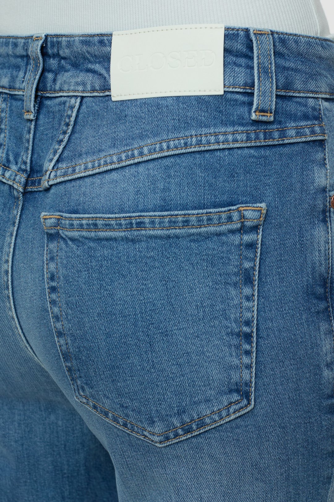 Closed Milo Jean in Mid Blue