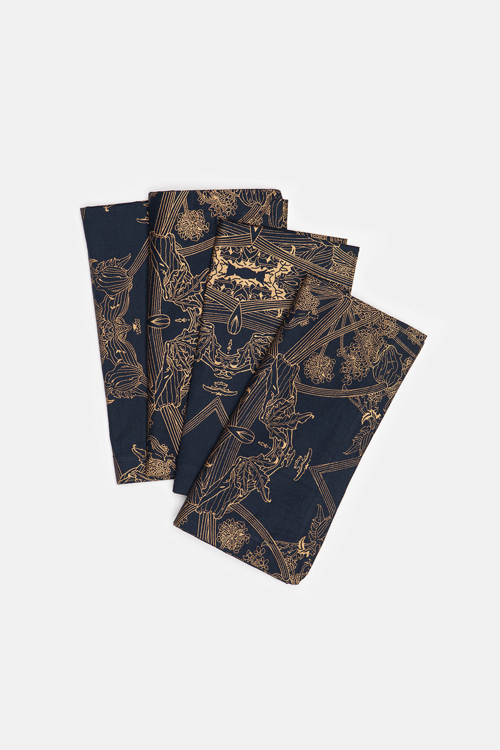 Botanicus Napkin Set in Navy/Gold