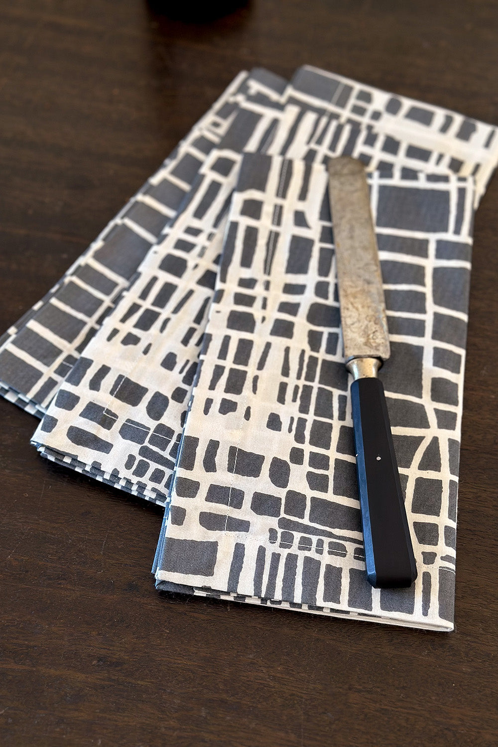 Cotton Napkin Set In Emily Payne 'Channel'