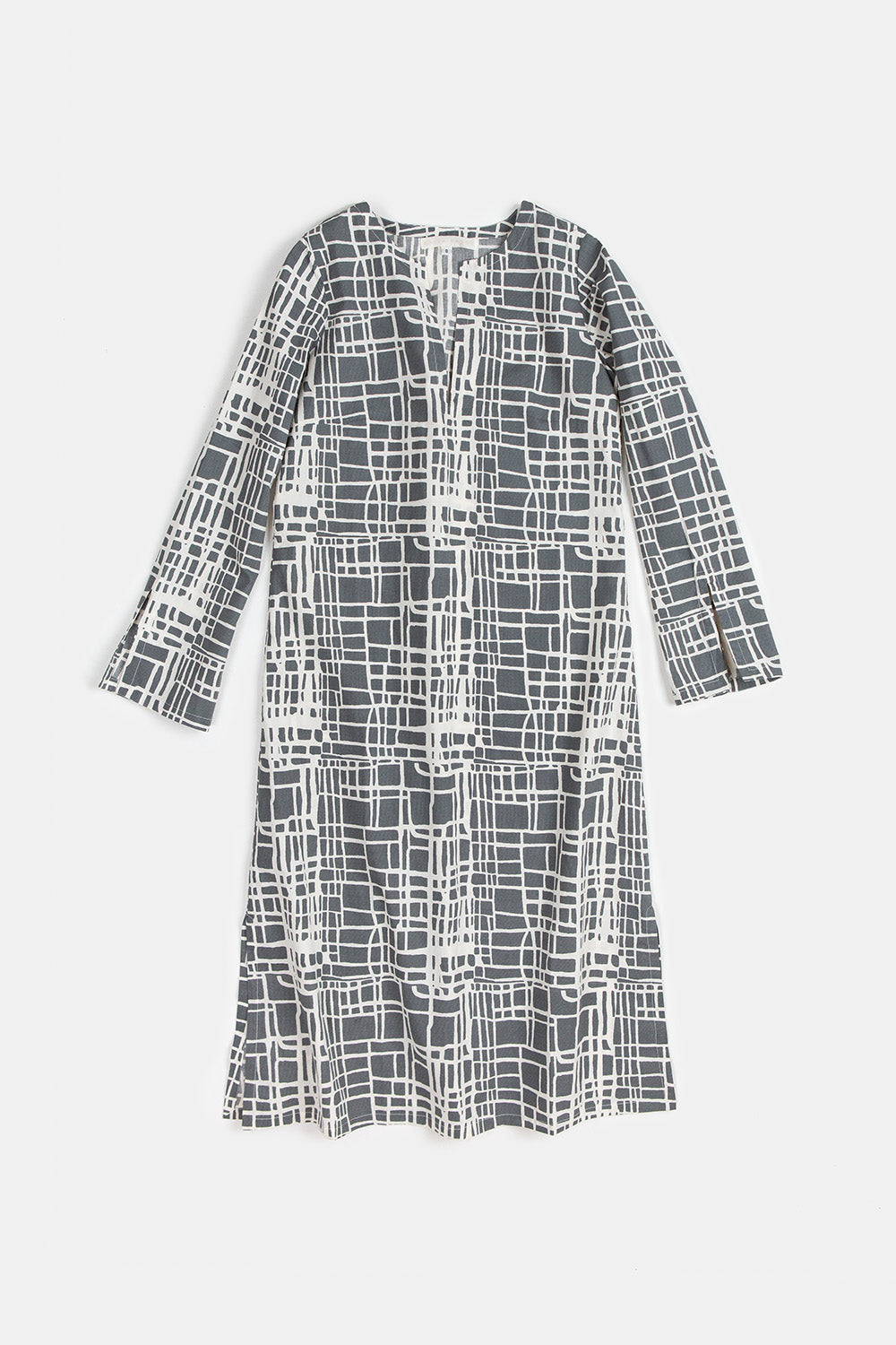 Nava Cotton Dress In Emily Payne 'Channel'