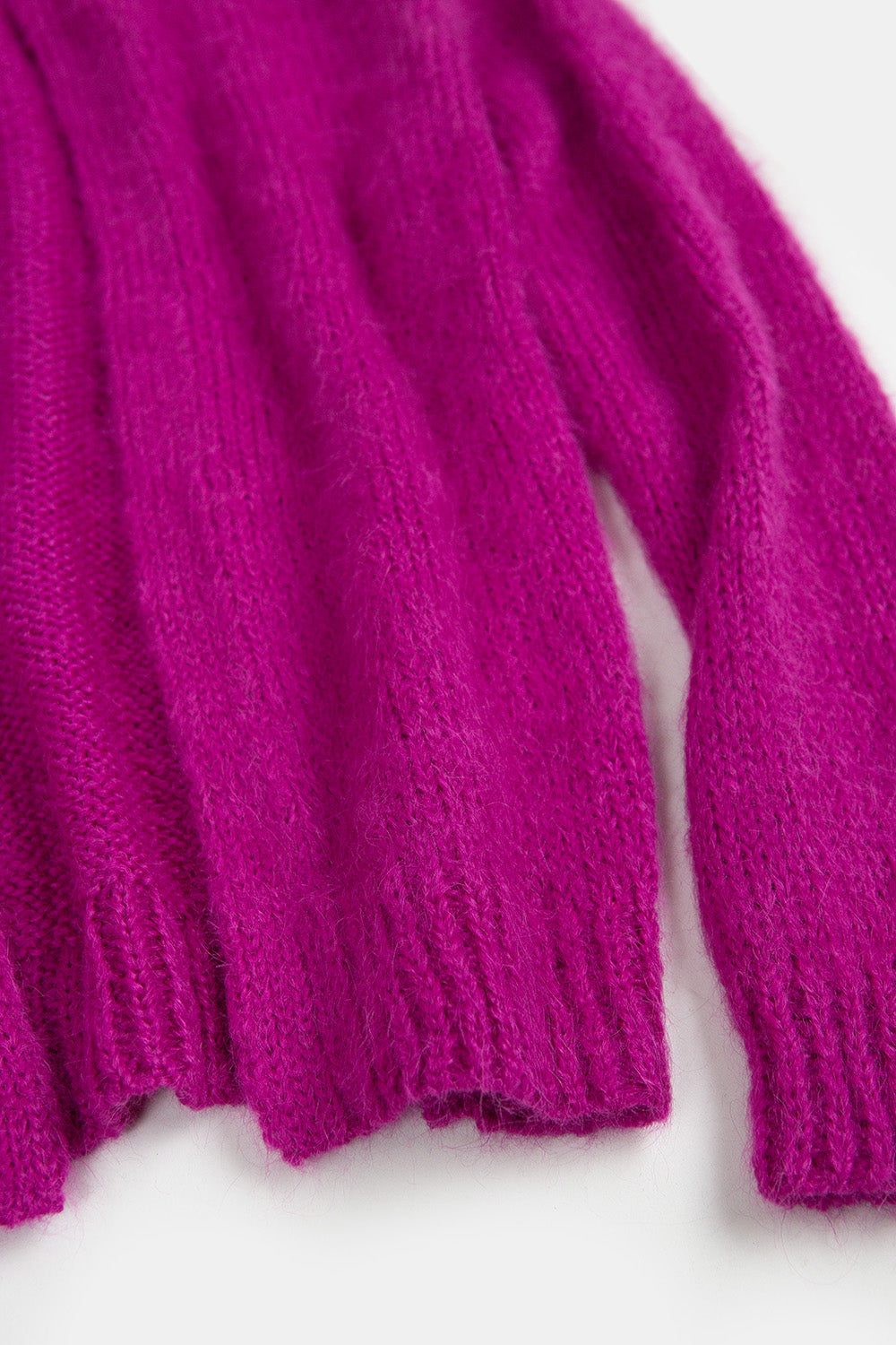 Alpaca Wool Blend Open Cardigan In Hot Pink