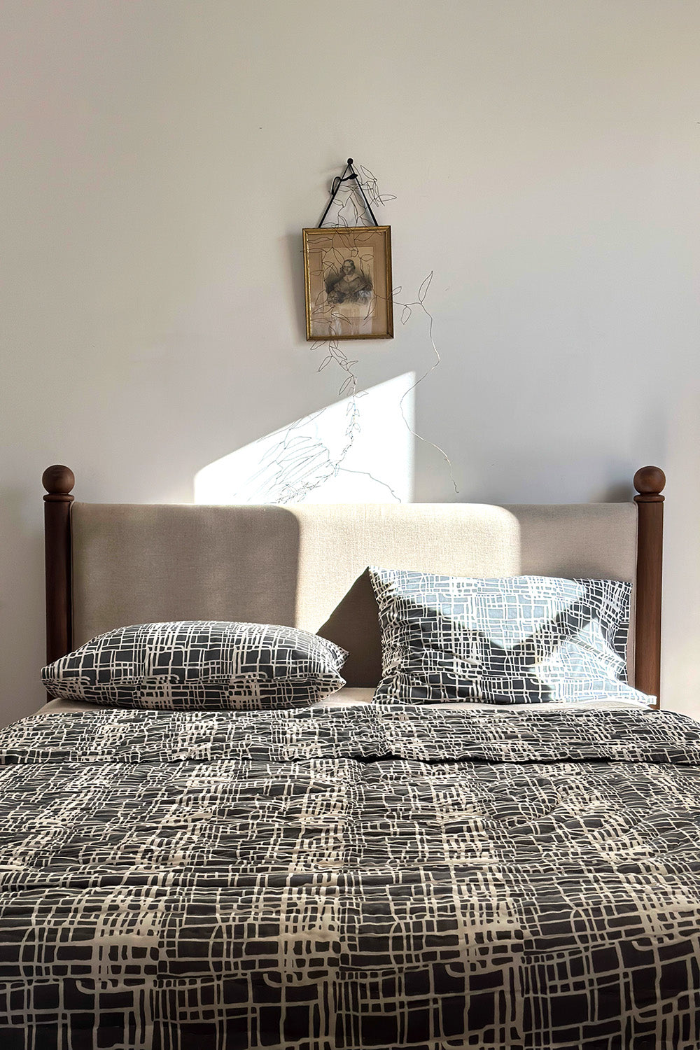 Cotton Hand-Stitched Quilt In Emily Payne 'Channel'