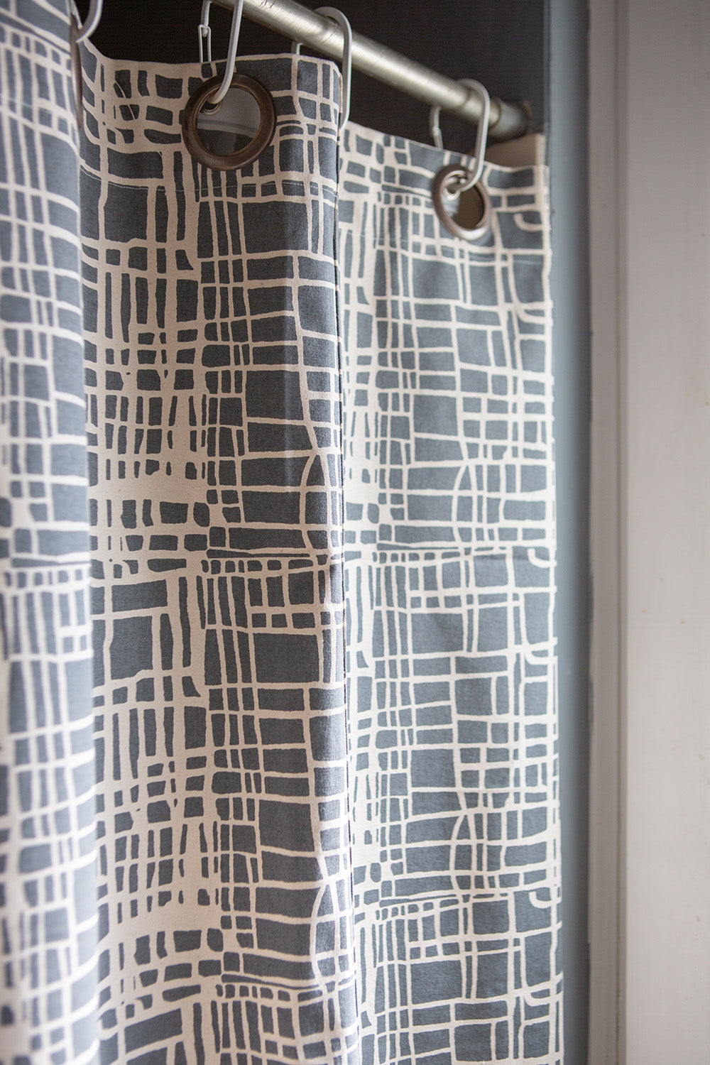 Cotton Shower Curtain In Emily Payne 'Channel'