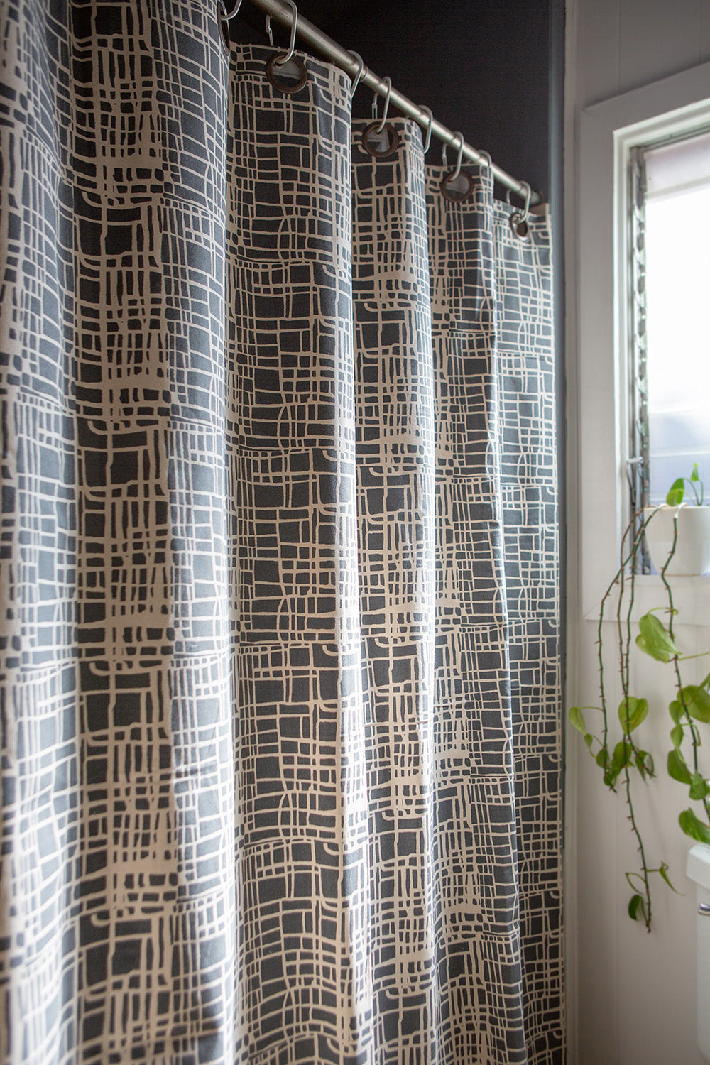 Cotton Shower Curtain In Emily Payne 'Channel'