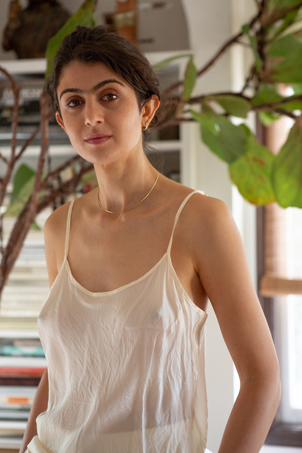 Simone Silk Camisole in Ivory