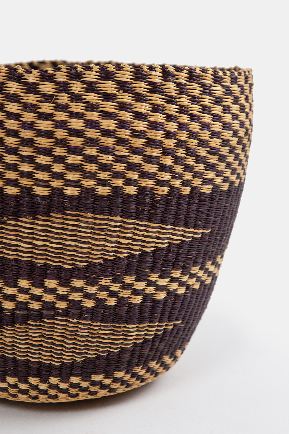 Diamond Stripe Basket in Midnight