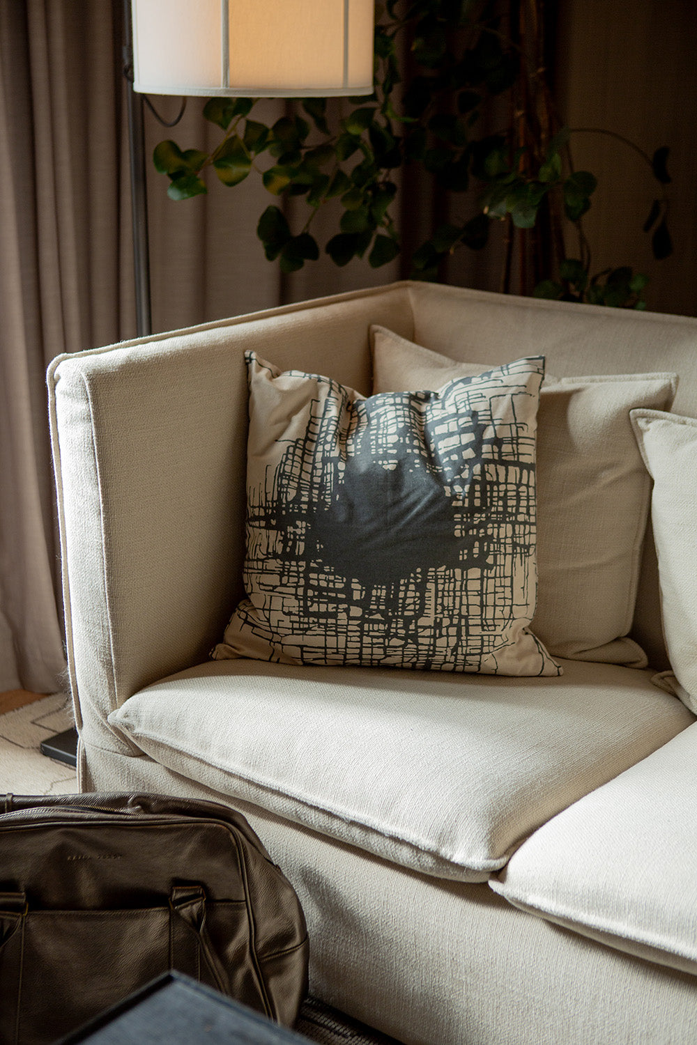 Cotton Throw Pillow In Emily Payne 'Blindspot'