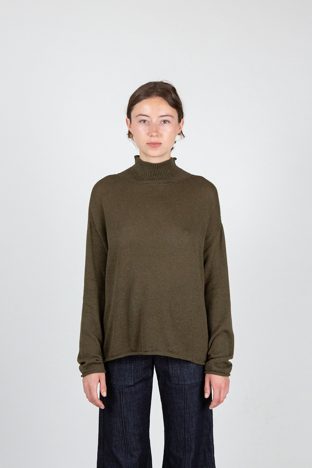 Matilda Pima Cotton Turtleneck In Bracken