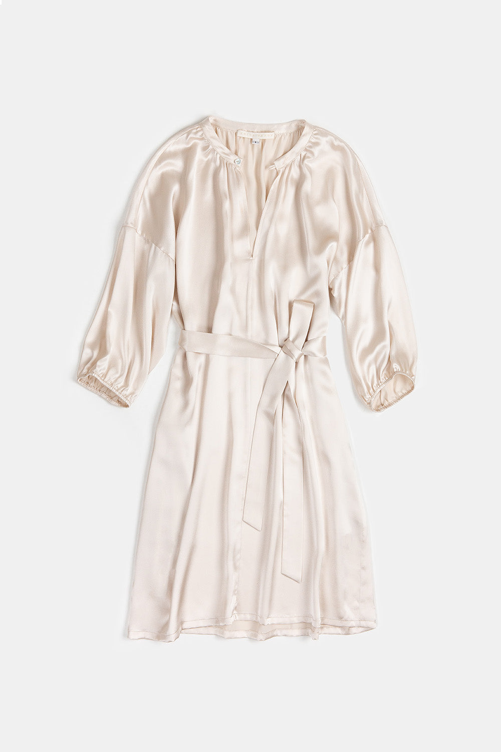 Tynan Silk Charmeuse Dress in Alabaster