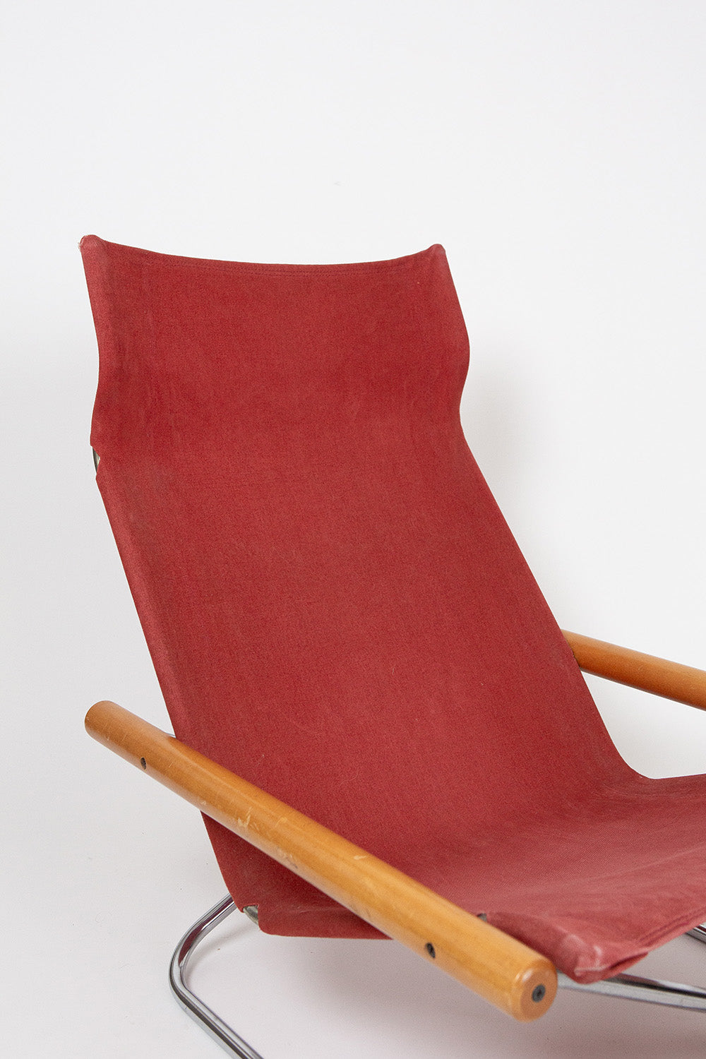 NY Folding Chair And Ottoman By Takeshi Nii, Japan C. 1950's/'60s