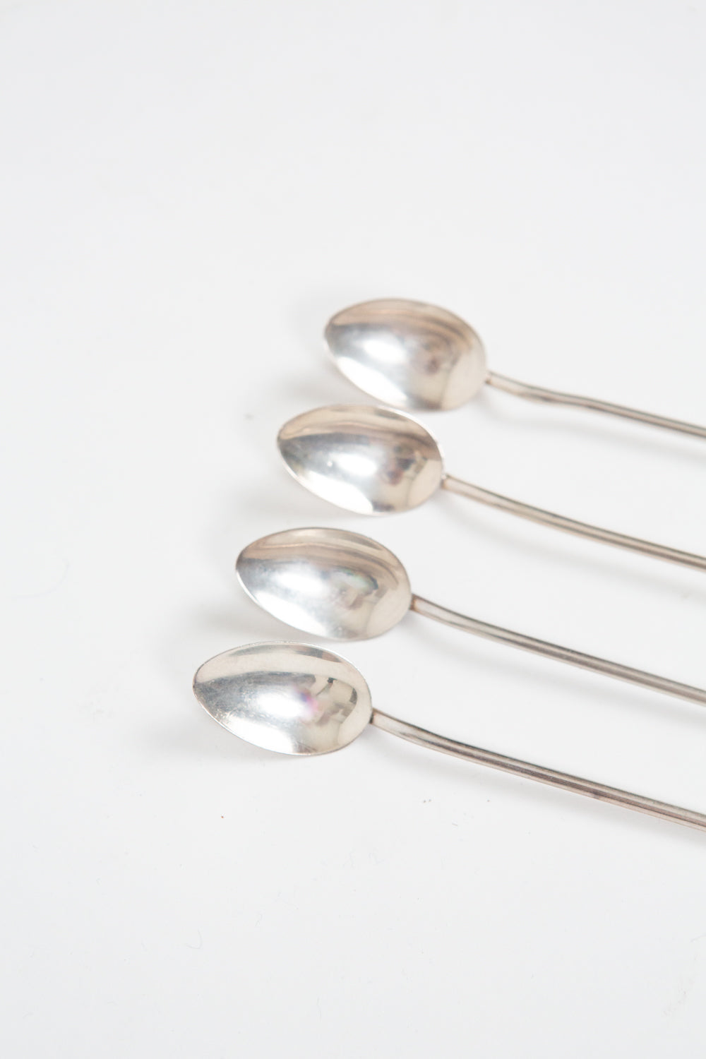 Set of 4 Mexican Sterling Silver Ice Tea Spoons