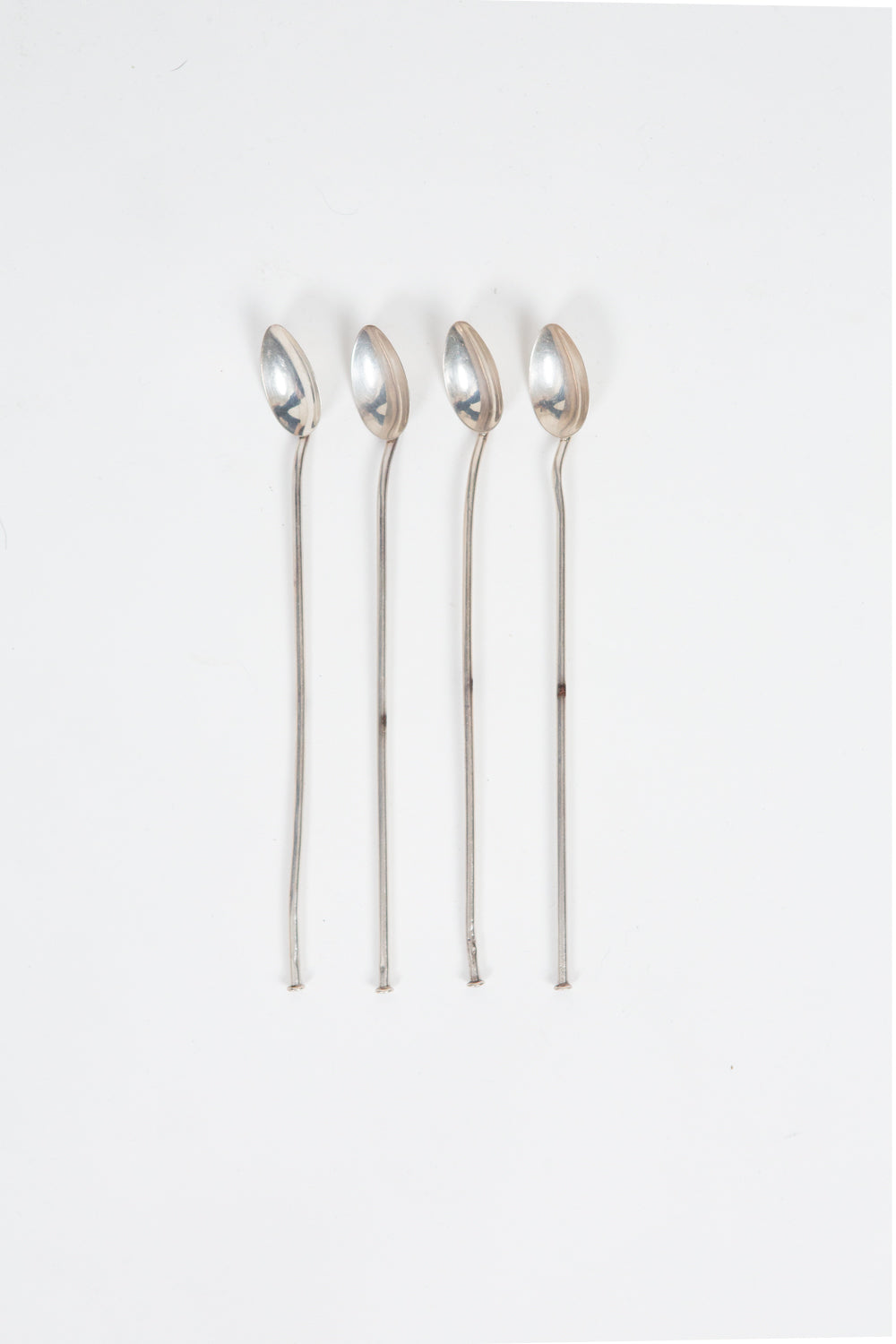 Set of 4 Mexican Sterling Silver Ice Tea Spoons